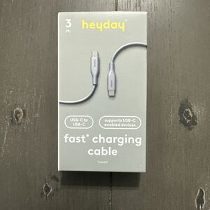 3' USB-C to USB-C Cable - heyday Blue: Male-to-Male Connector Cord. AA